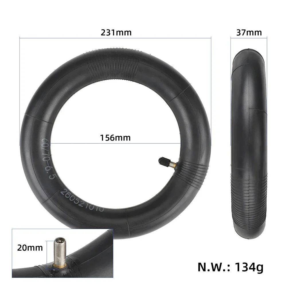 POTEA  10 Inch 60/70 Inner Tube Straight Mouth Air Nozzle Inflatable Tire For Ninebot Max G30 Electric Scooter Replacement Tyre