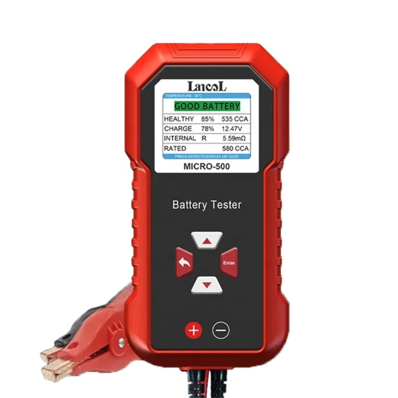 

Lancol Micro 500 Car Battery Tester 12V Lithium Battery Test Lead Acid Battery Analyzer System Test 40-3000 CCA LED Display