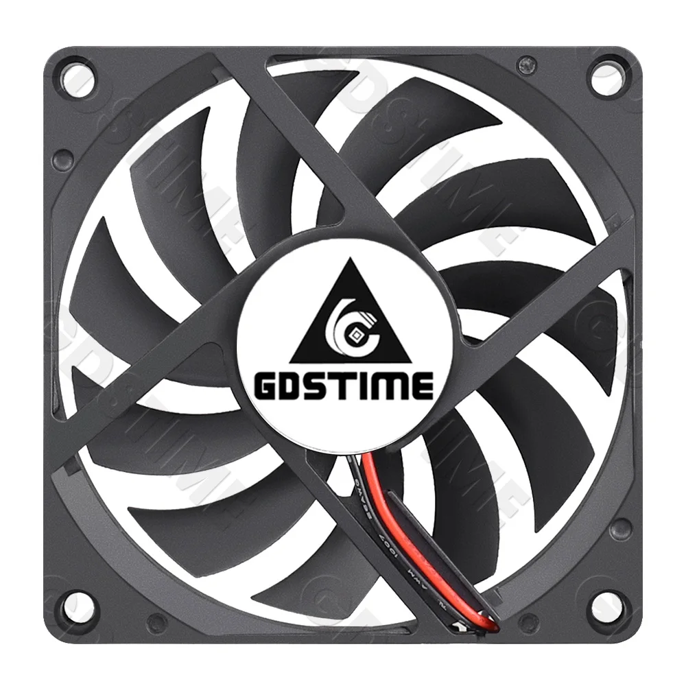 Gdstime 80mm 3PIN PC Fan 12V 80x80x10mm 8010 USB Cooler DC 24V 5V Dual Ball 2PIN Case Cooling Fan Ventilator Fan Large Cooler
