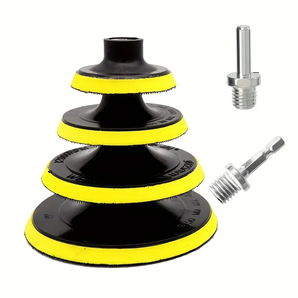 3/4/5/6Inch Hook and Loop Backing Pad with M10/M14 Thread,Angle Grinder Sander Polishing Backer Plate for Wood,Metal,Automotive