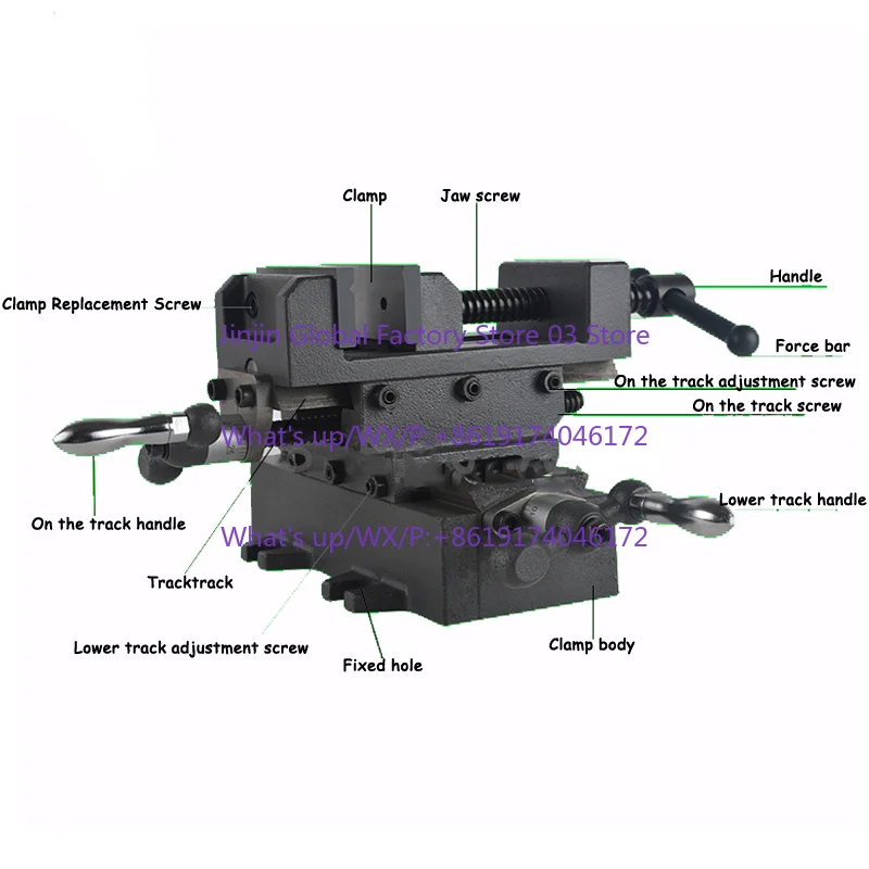 Cross Vise Precision Heavy Duty Bench Vise Bench Drill Milling Machine Cross Vise 3 Inch special cross pliers