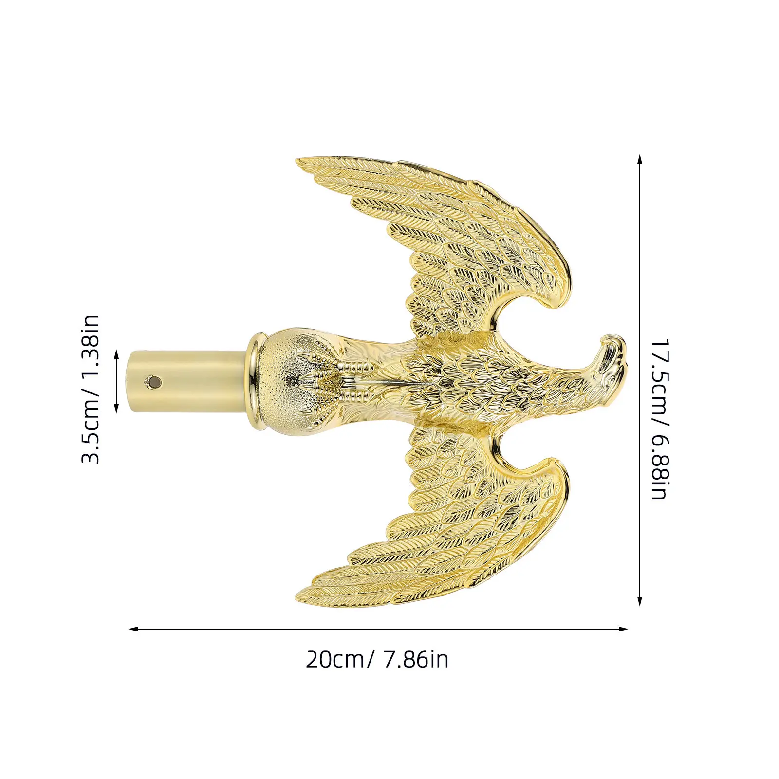 Plastic Eagle Head Flag Pole Top Outdoor Decorative Finial for Garden House Exterior Flagpole Decoration Supplies