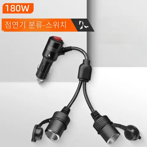 3 in 1 소켓 180W 차량용 시거잭 스플리터 12V 24V 고속 충전기 휴대폰 전원 어댑터 2 in 1 차량용 DVR GPS 대시캠용