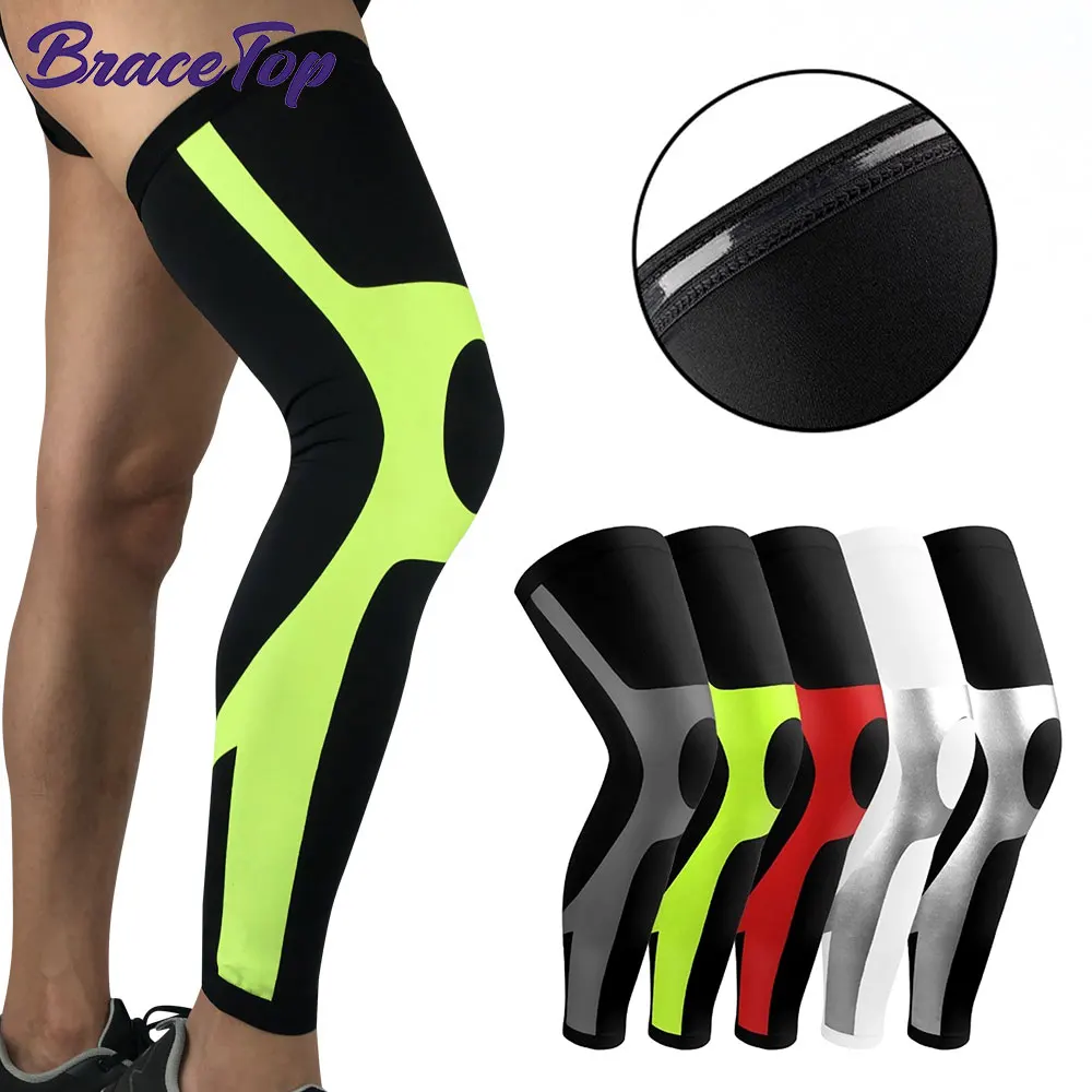 1 PCS Full Leg Compression Sleeve Knee Pads Cycling Leg Warmers Long Leg Sleeves Cycling Bicycle MTB Riding Legwarmers Men Women