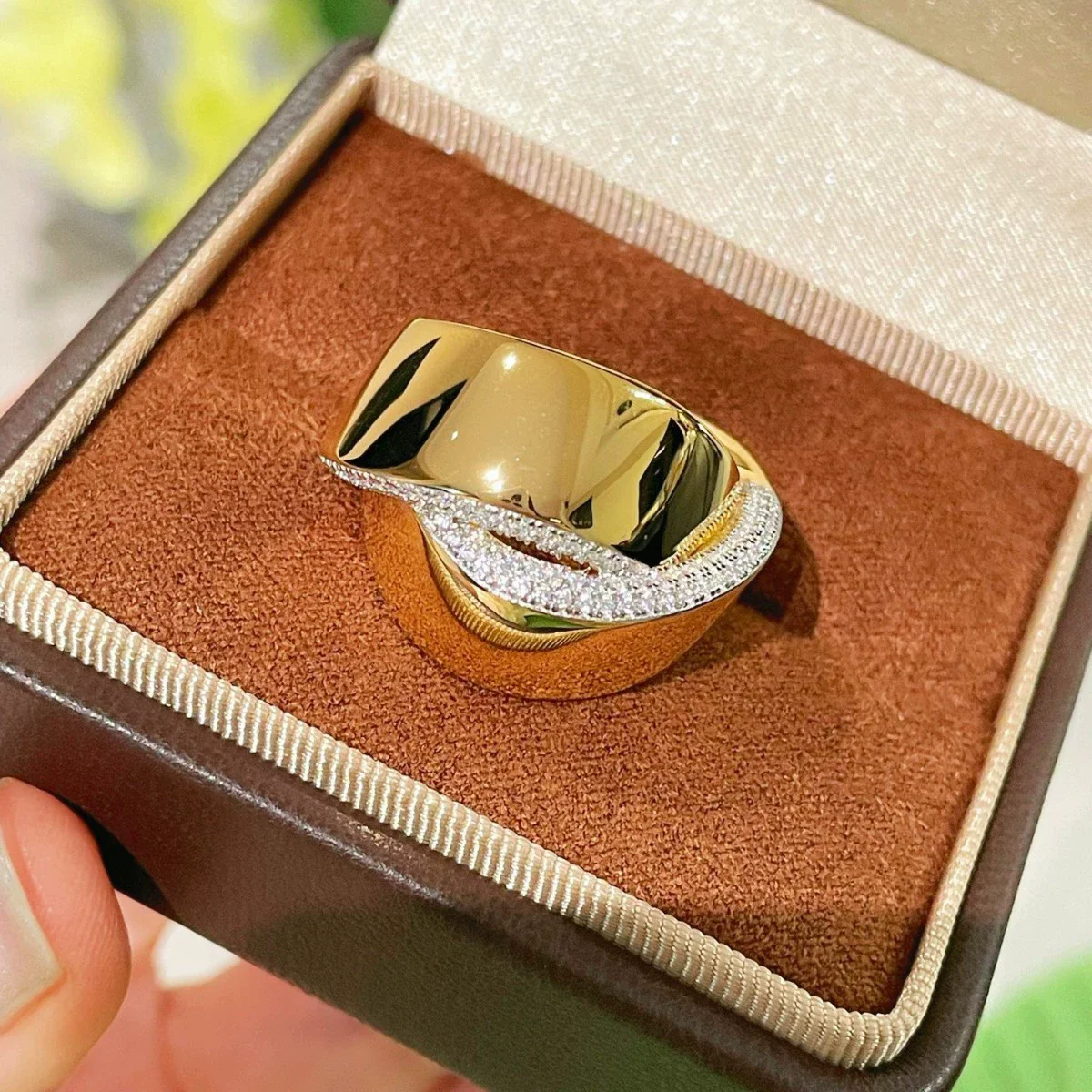 Кольцо с цирконом в стиле ретро из серебра 925 пробы для тяжелой промышленности, высококачественные ювелирные изделия с позолотой 18 карат для женщин — идеальная годовщина