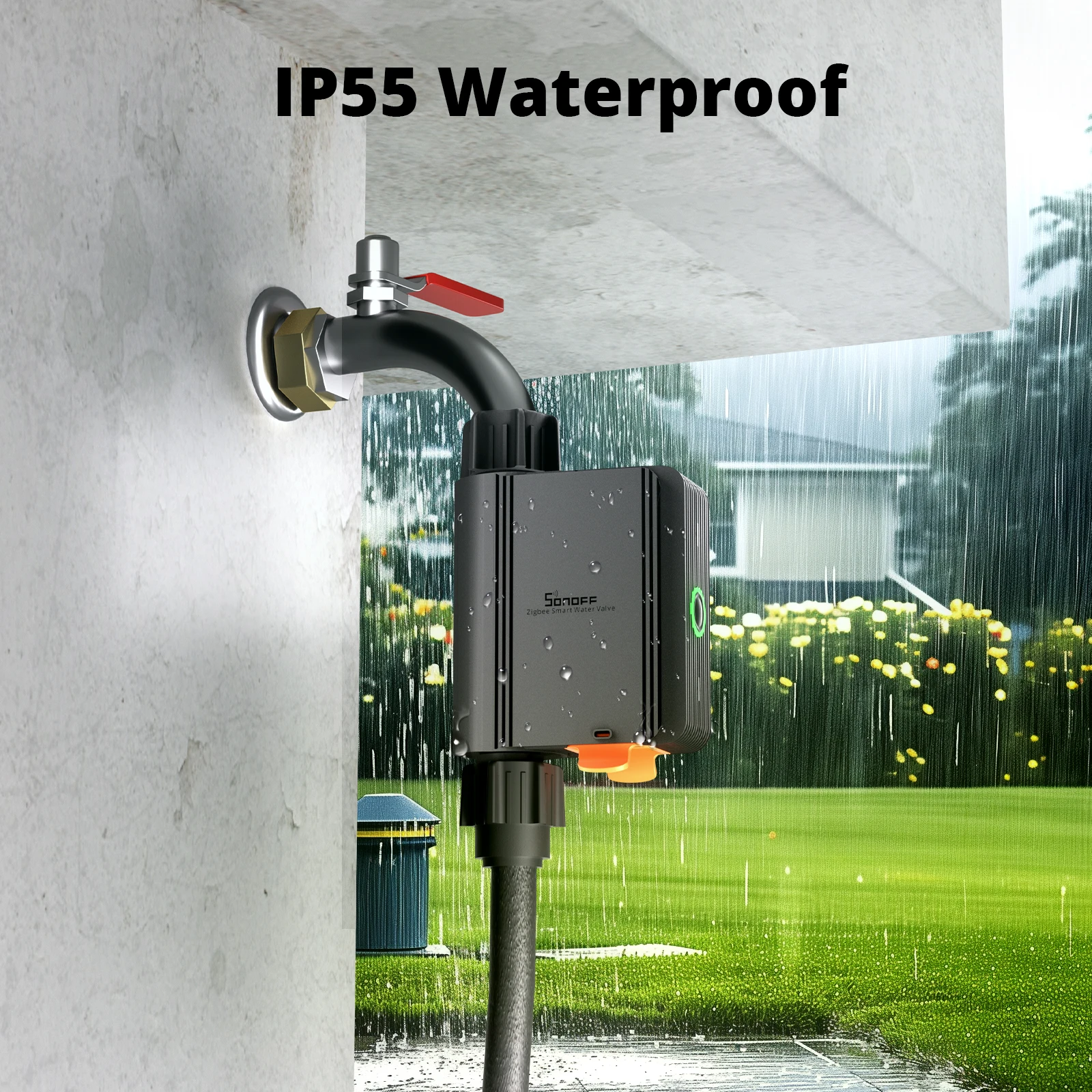 SONOFF SWV Zigbee Smart Water Valve IP55 Irrigation System Setting Controller Smart Home Automate Via Alexa Google Home eWeLink