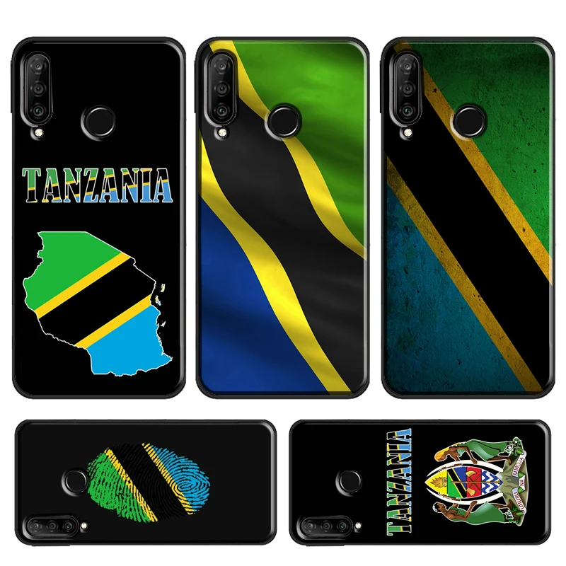 Tanzania Flag Coat Of Arms Case For Huawei P30 Pro P40 P20 Lite Mate 20 Lite P Smart 2019 Z Nova 5T Honor 50 10i 8X 9X