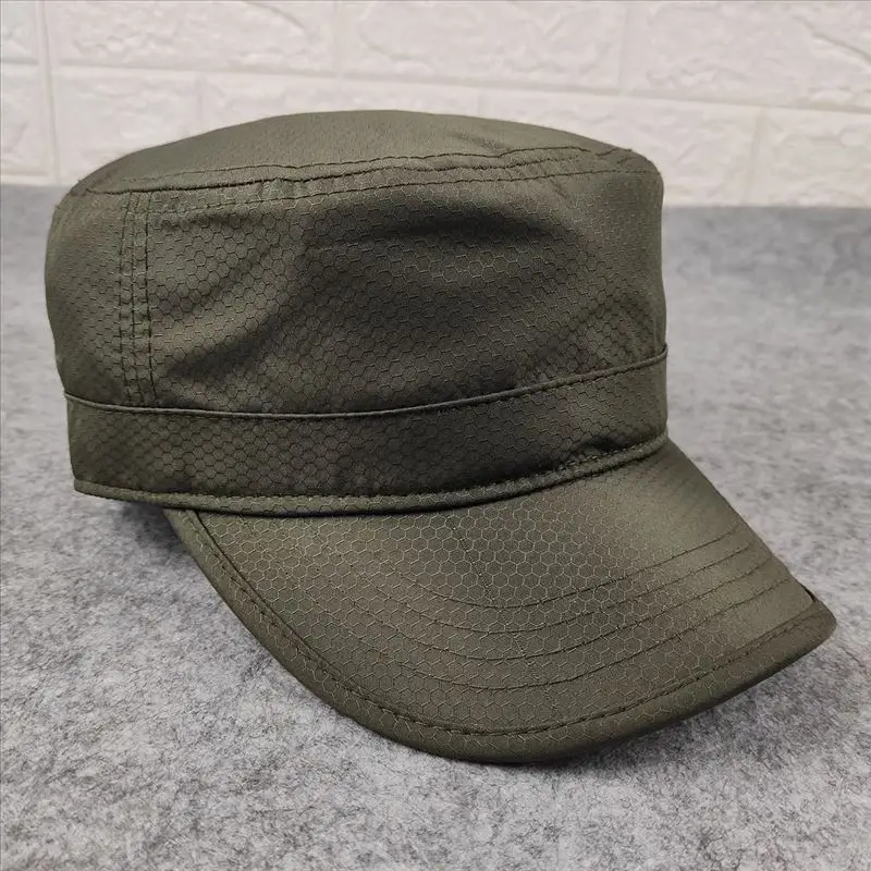 Middle-aged Elderly Men Solid Military Cap, Daily Casual Fashion Hat