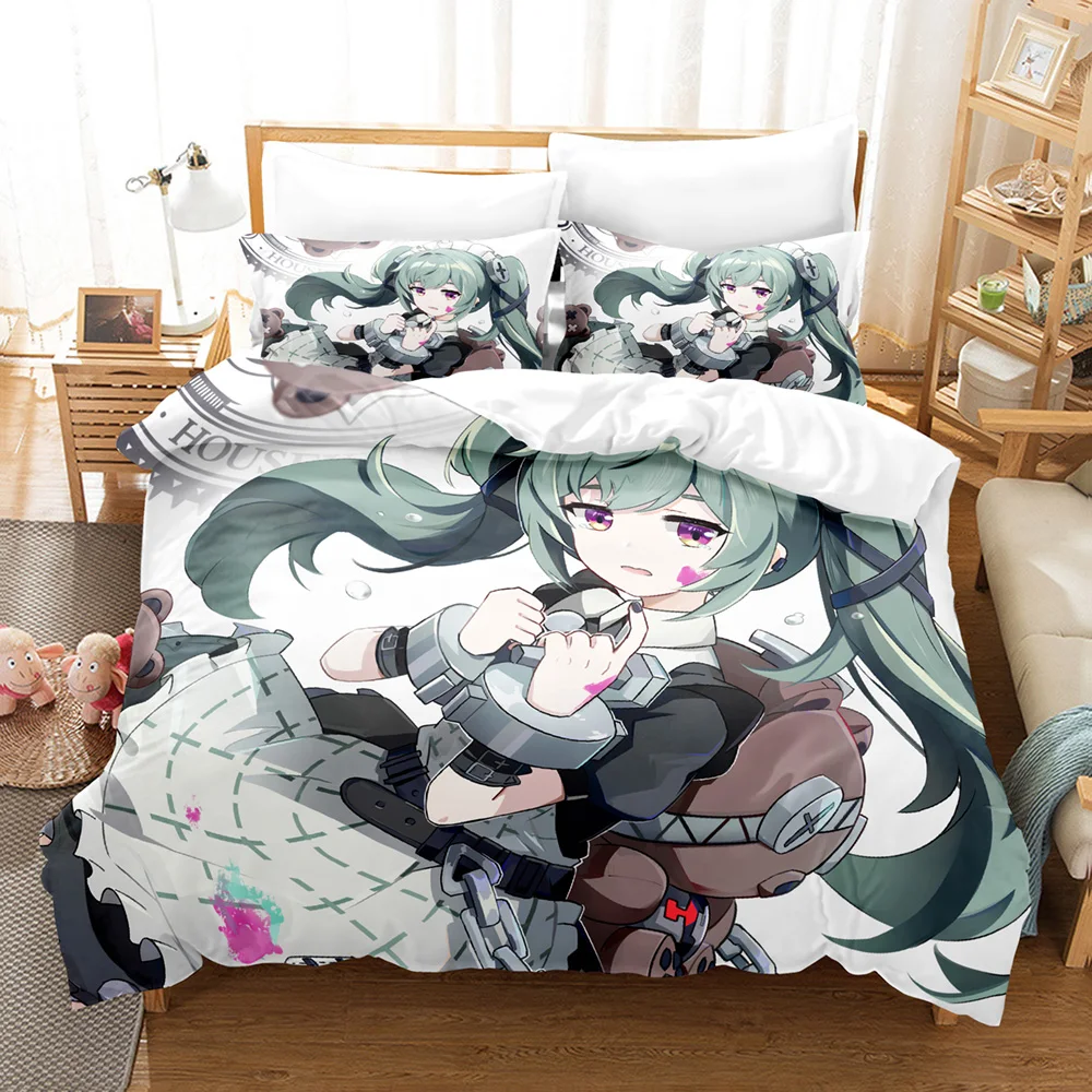 

Hot Game Zenless Zone Zero Themed Bed Linen Set 3PCS Skin Friendly Duvet Cover Pillow Covers Daily Home Sleeping Room Decoration