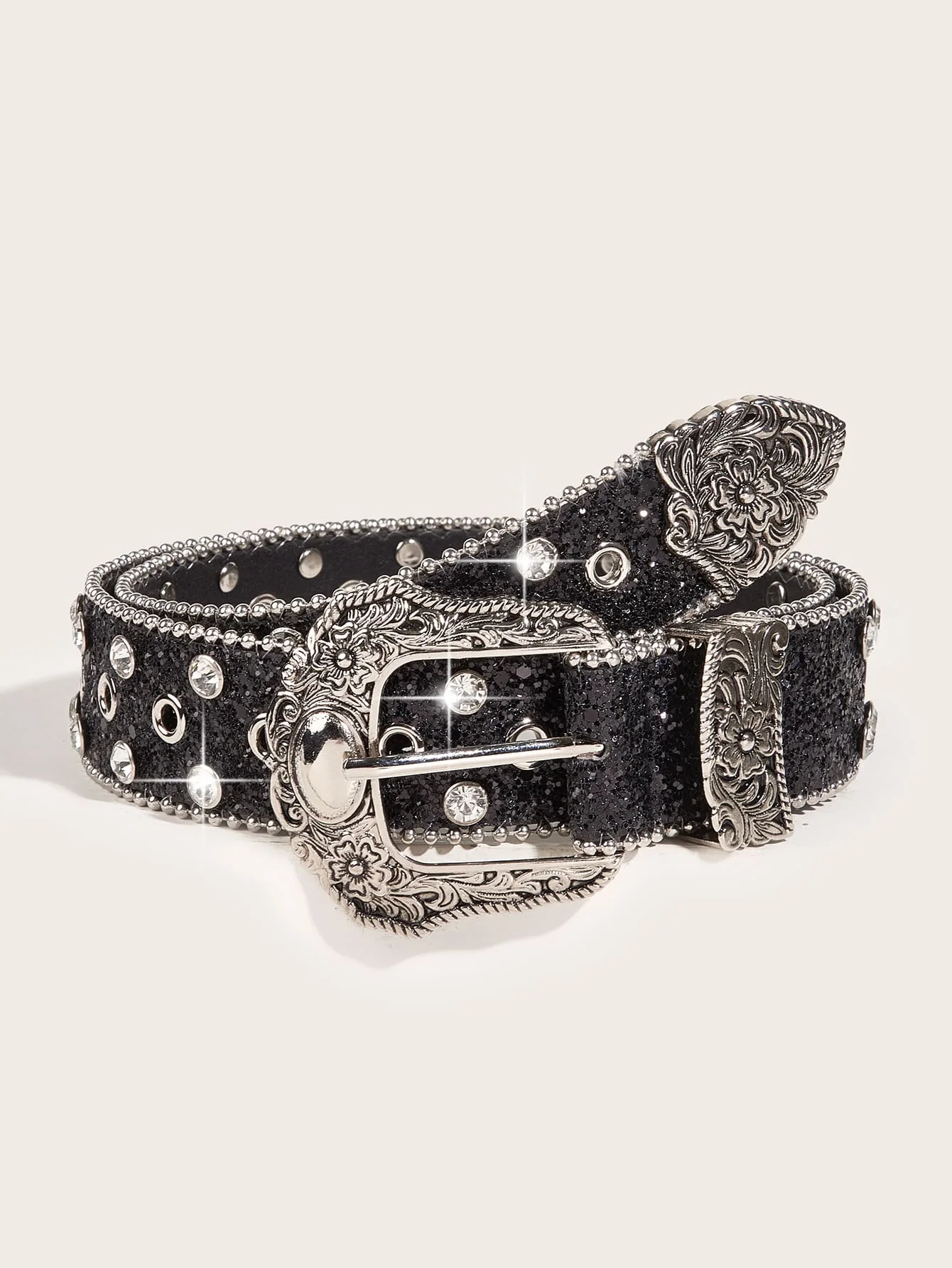 1pc Women's Western Rhinestone Cowgirl Belt, Y2K Style, Suitable For Everyday, Party, And Gathering Summer, School Fall, Autumn, Halloween
