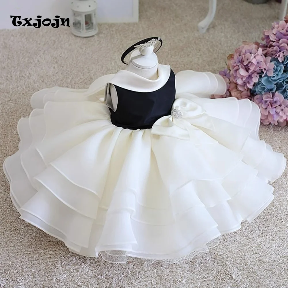 Elegant Baby Girl Dress 1-14 Years Old Girl's Tiered Mesh Princess Dress Birthday Dress Wedding Dress Flower Girl Show Dress