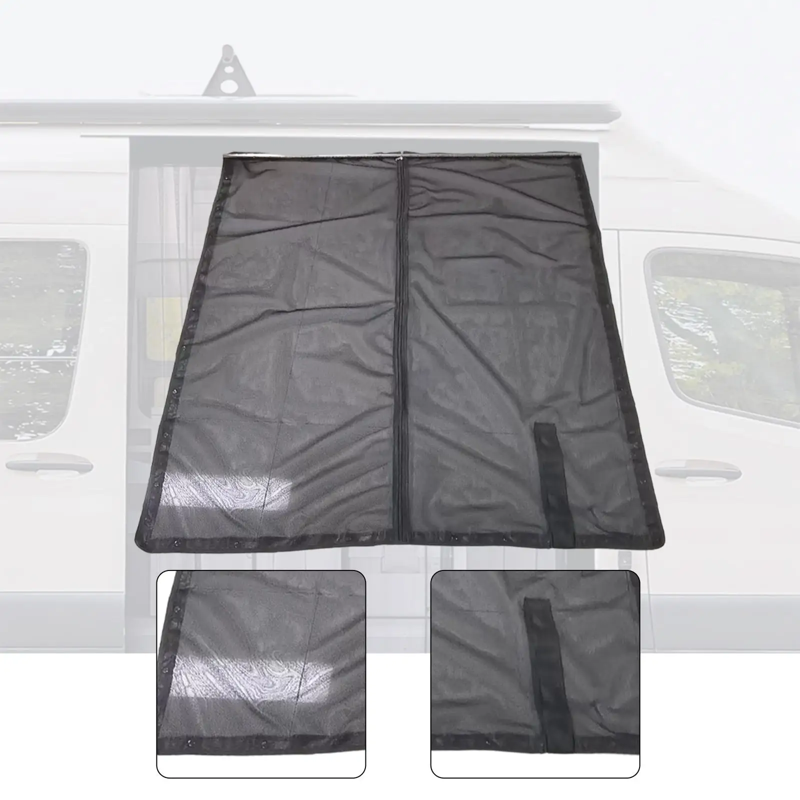 Portable RV Door Screen Magnetic Mesh Curtain Road Trip Accessory for Camper Motorhome Van Camping