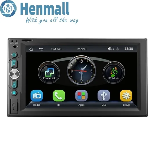 

HENMALL автомобильный мультимедийный плеер 6200 Вт 6,2 дюймов Android автомобильный стерео приемник сенсорный экран Bluetooth FM USB