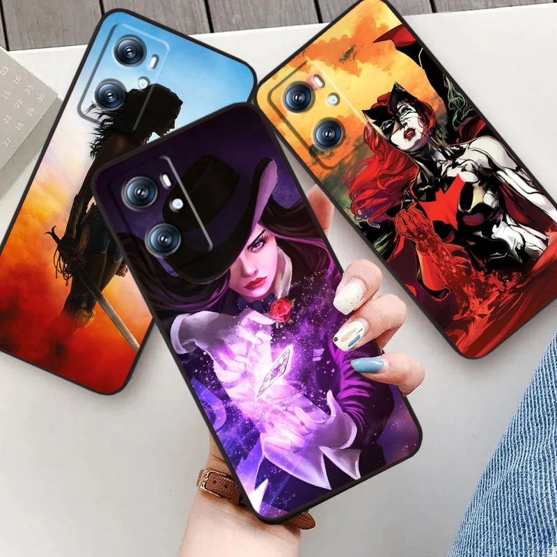 Z-Zatannas W-Wonders Woman Cool For OPPO Find X6 X5 X3 A54S A5 A94 A16 A53S A57 A74 A72 A98 A78 A96 A9 5G Black Back Phone Case