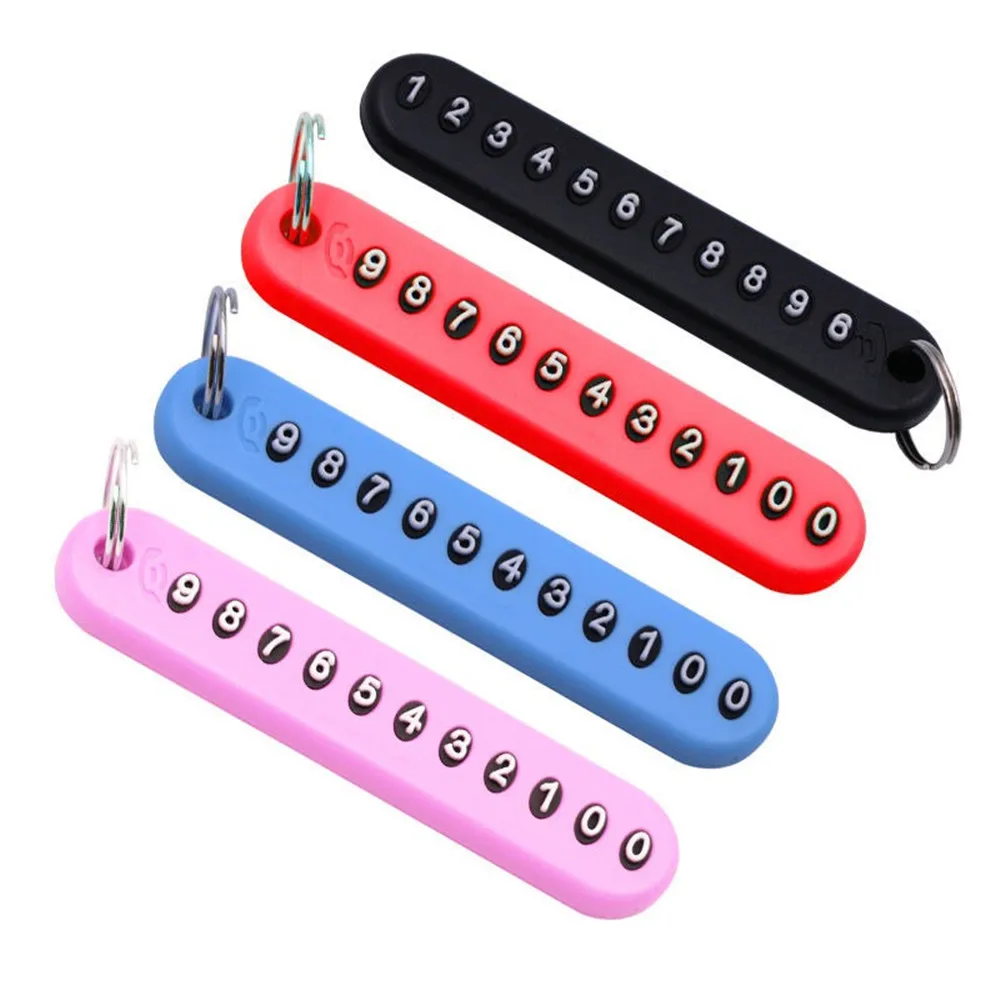 Decorativo O Conveniente Veículo Chaveiro, Chaveiro, Fast Car Phone Number Card Keychain, Auto Peças, Bolso