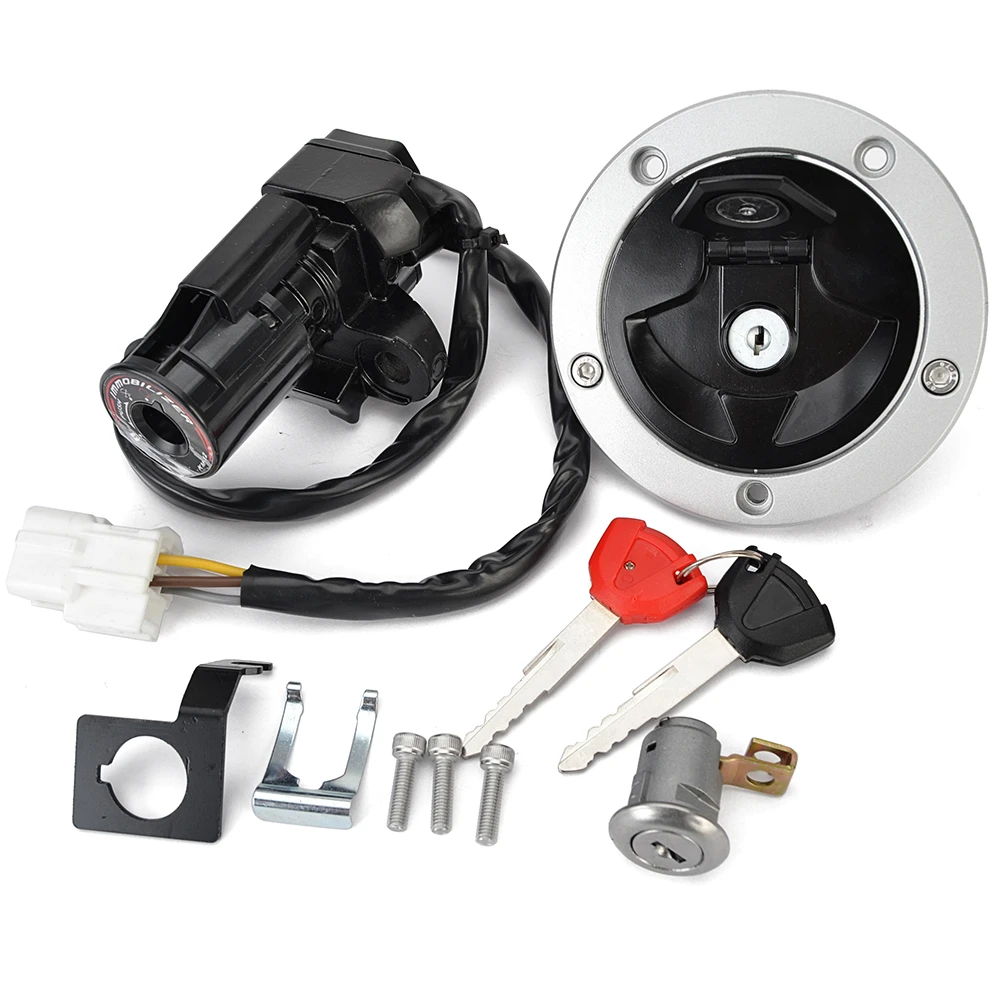 ZX 10R Fuel Gas Cap Ignition Switch Seat Lock with Key Kit For