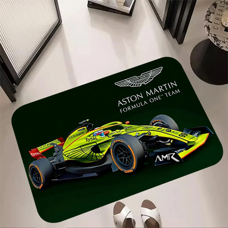 Bedside Mat Aston Martin Foot Carpets Entrance Doormat Formula One Rug Floor Mat Carpet Anti Slip Mat Home Kitchen Hallway Decor