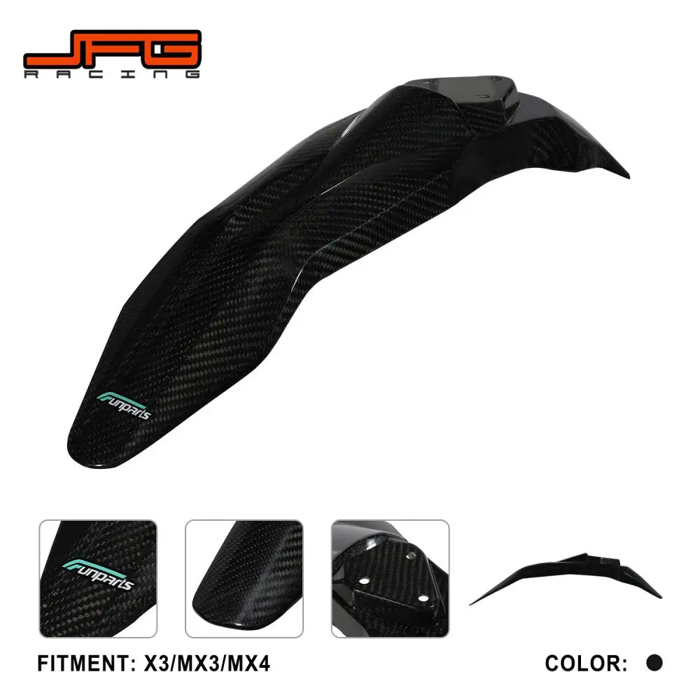 Funparts Motorcycle Accessories Front Fender Mudguard Mud Guard Carbon Fiber For Talaria Sting MX3 MX4 Electric Vehicle E Bike