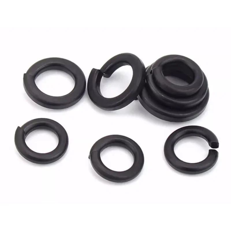 Spring Washer M2 M2.5 M3 M4 M5 M6~M24 Thickness 0.43mm-6.2mm Black 304 Stainless Steel Spring Washer Split Lock Elastic Gasket