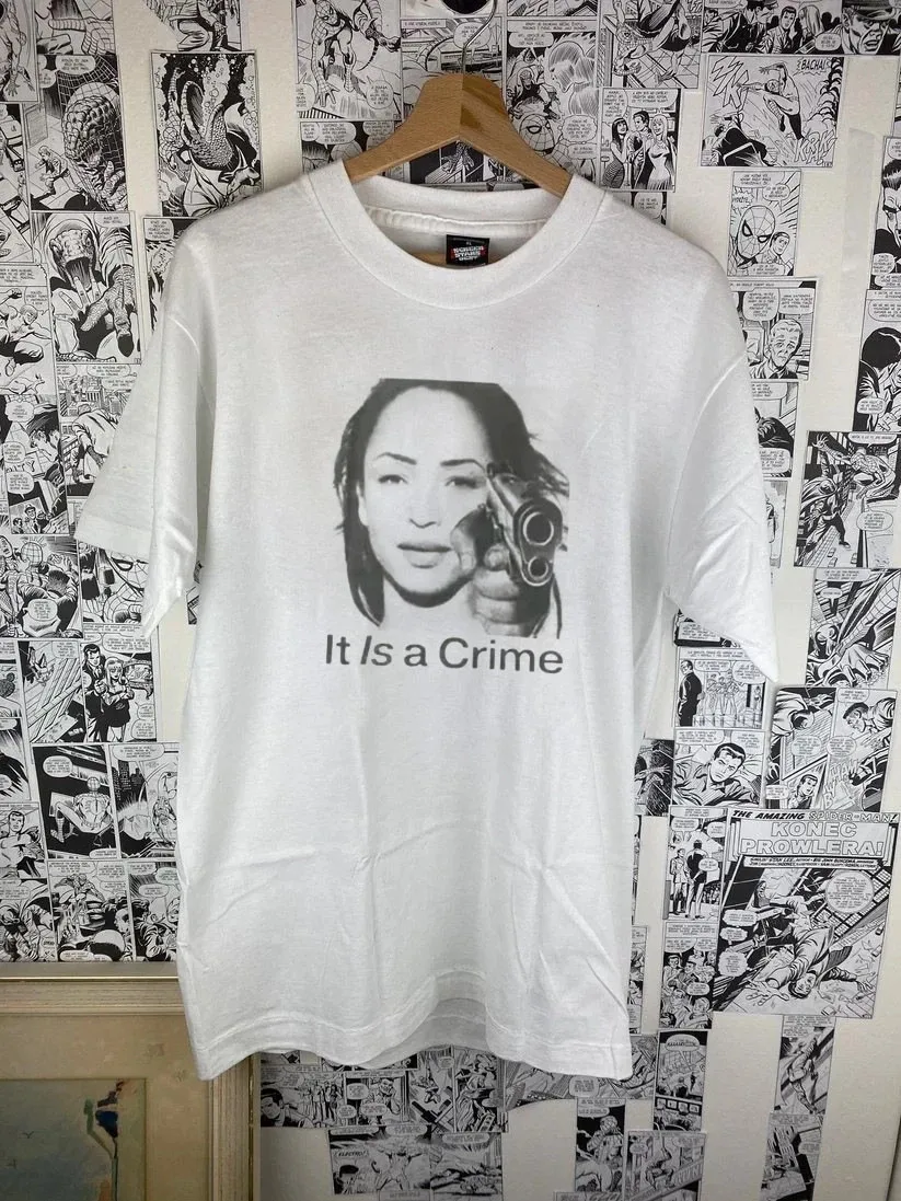 

Sade It is a crime vintage white T-Shirt QT2750