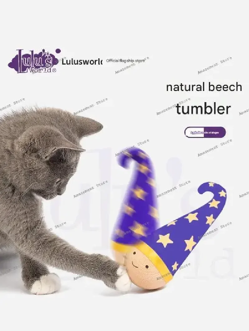 

lulu cat tumbler feather tease cat bat ball consumes physical energy self-hi boredom relief artifact cat supplies