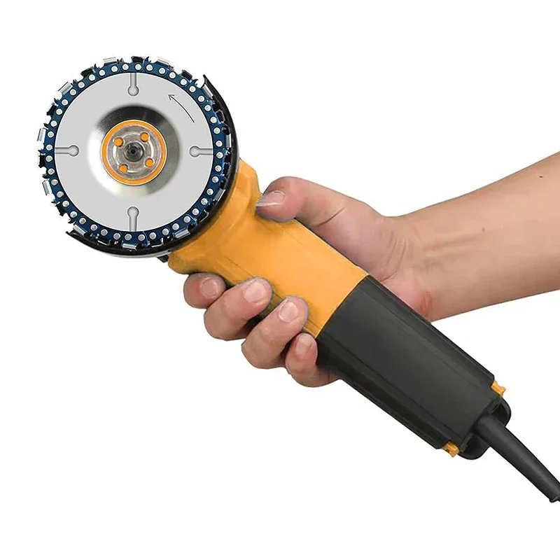 Grinding Disc Slotting Saw Blade Tool 4 Inch 22 Tooth Angle Grinder Dedicated Chain Disc Woodwork Carving Chain Saw Disc Angle