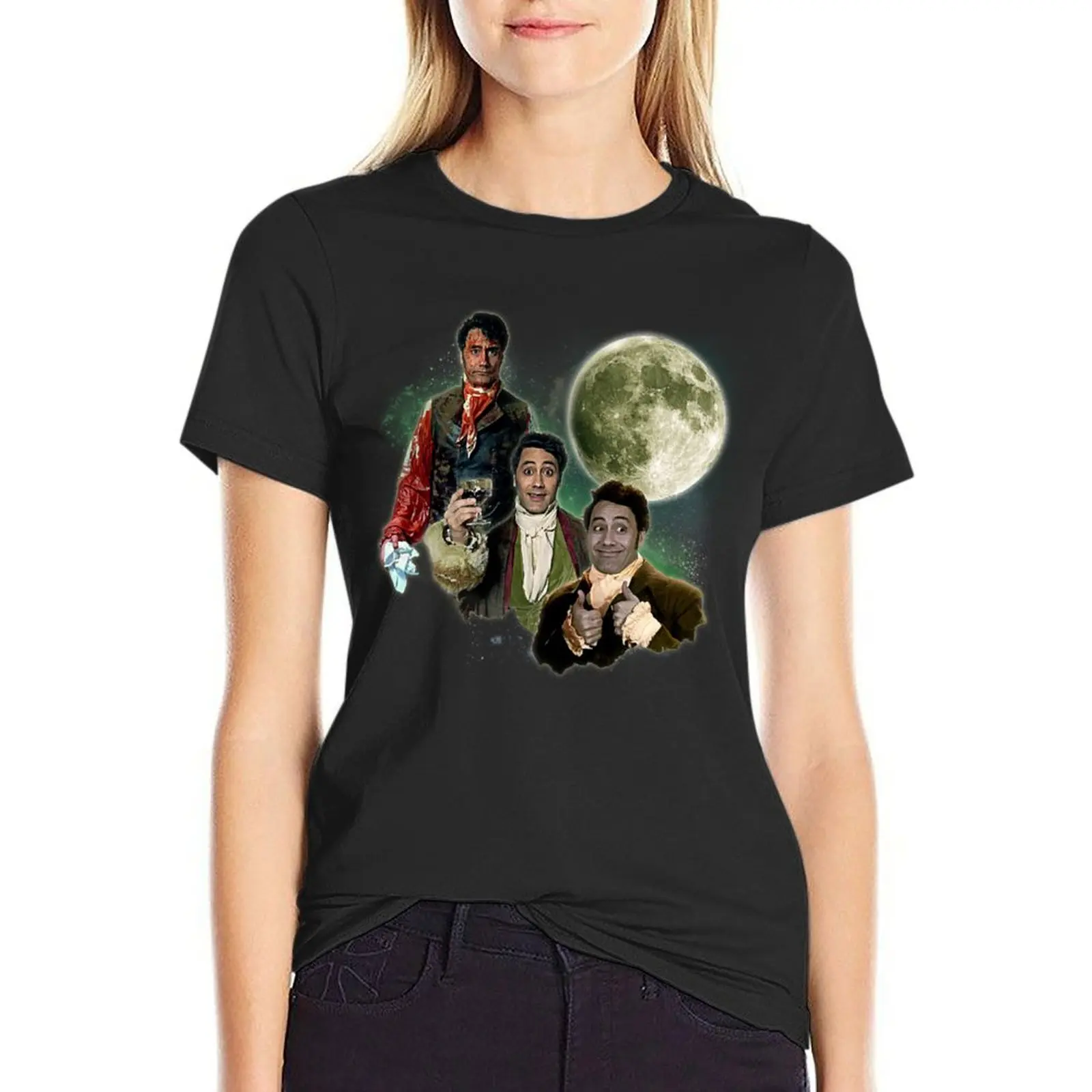 Three Viago Moon T-Shirt cute tops summer tops customs vintage clothes Womens clothing