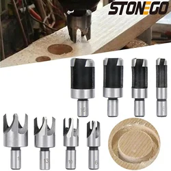 STONEGO Wood Plug Cutter Drill Cutting Tool Drill Bit Set Straight And Tapered Taper 6mm 10mm 13mm 16mm Woodworking Cor