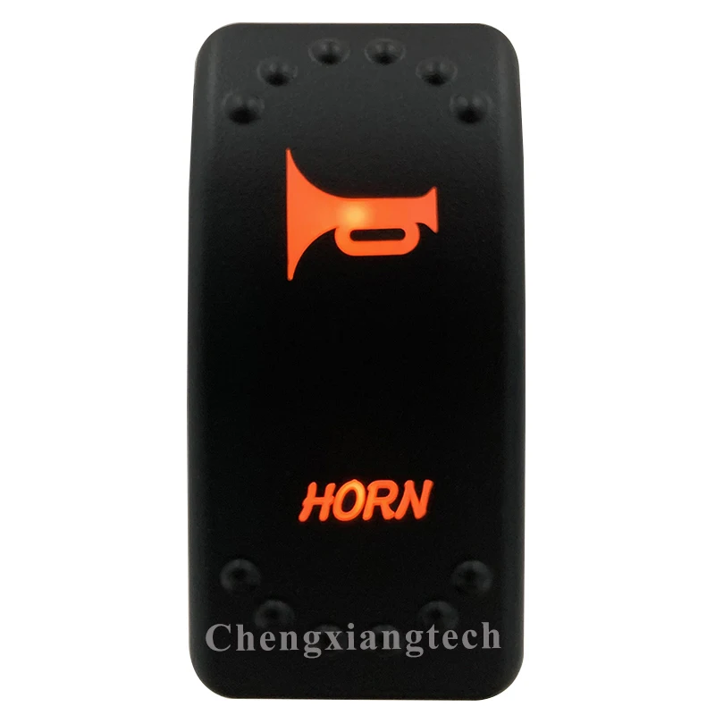 Orange Led -Momentary Rocker Switch- Laser Eatched- HORN- (ON) OFF for Car Boat Carling ARB NARVA 4X4 Type -Waterproof IP68