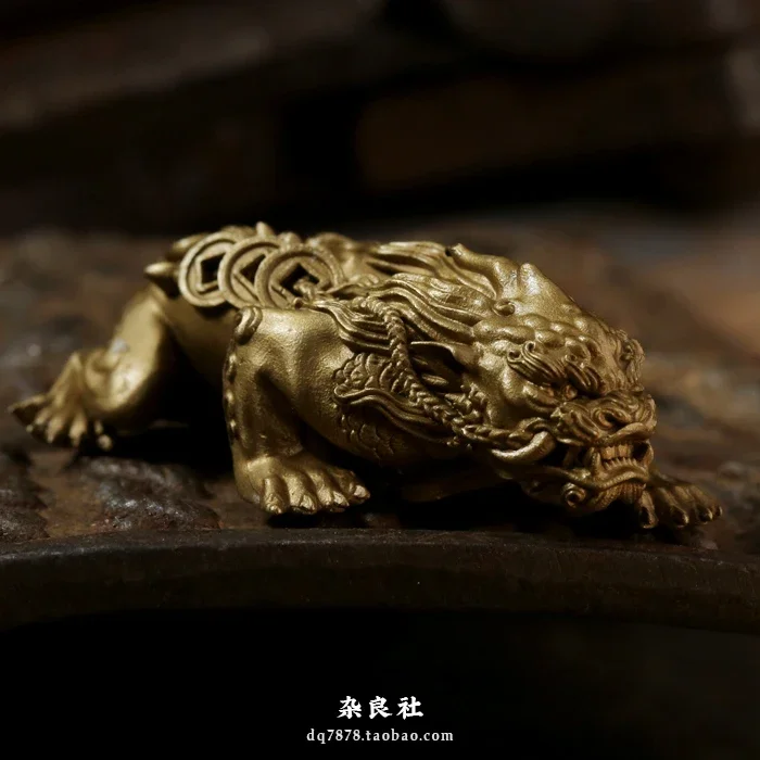 Original Brass Lion Head Pendant Solid Pendant Keychain Money Drawing National Fashion Hand Pieces Free Shipping New Product