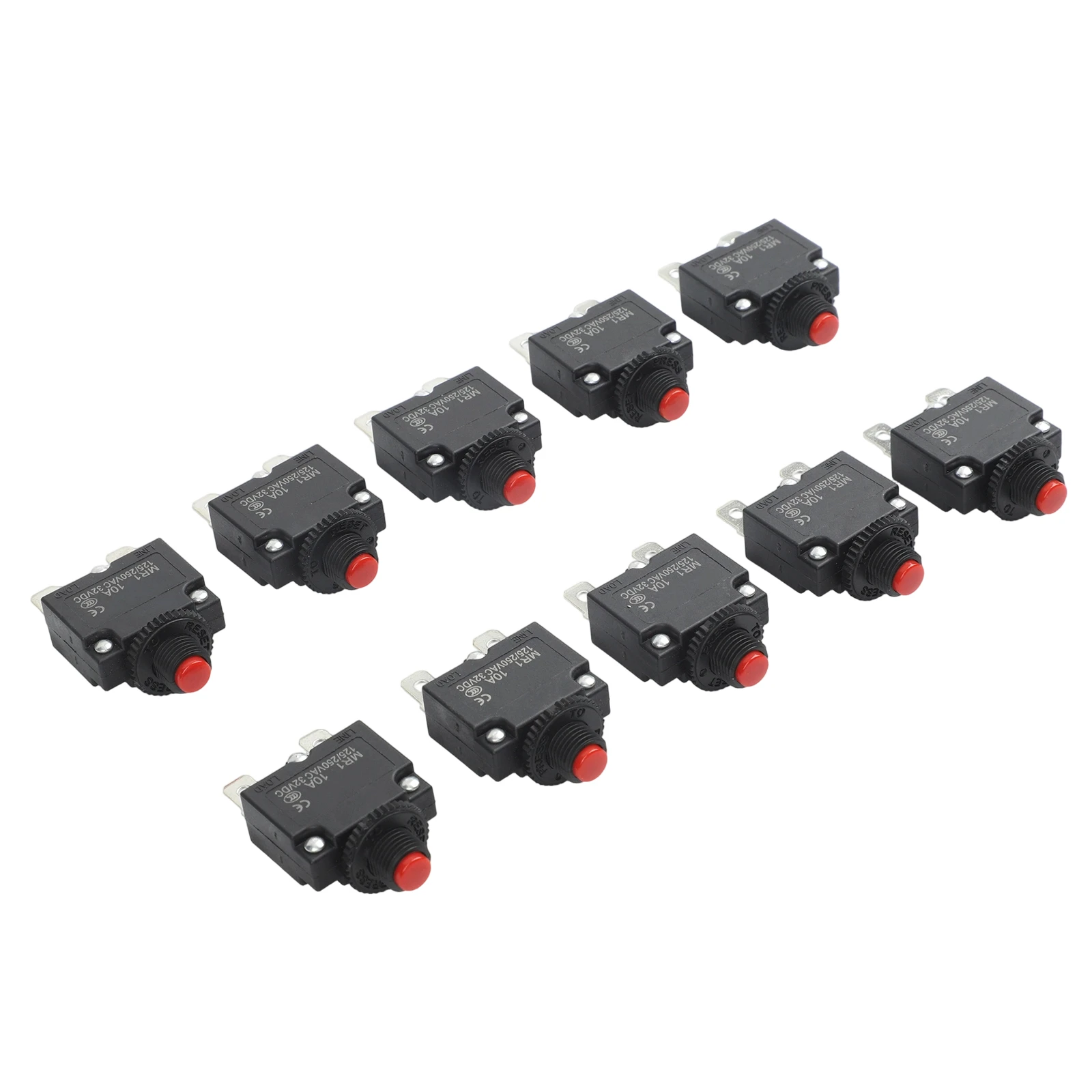 Fuse Protector Switch Electrical Testing 10A Button Fuse HT-01-A WP-01 Overload for reset Thermal Business Supplies