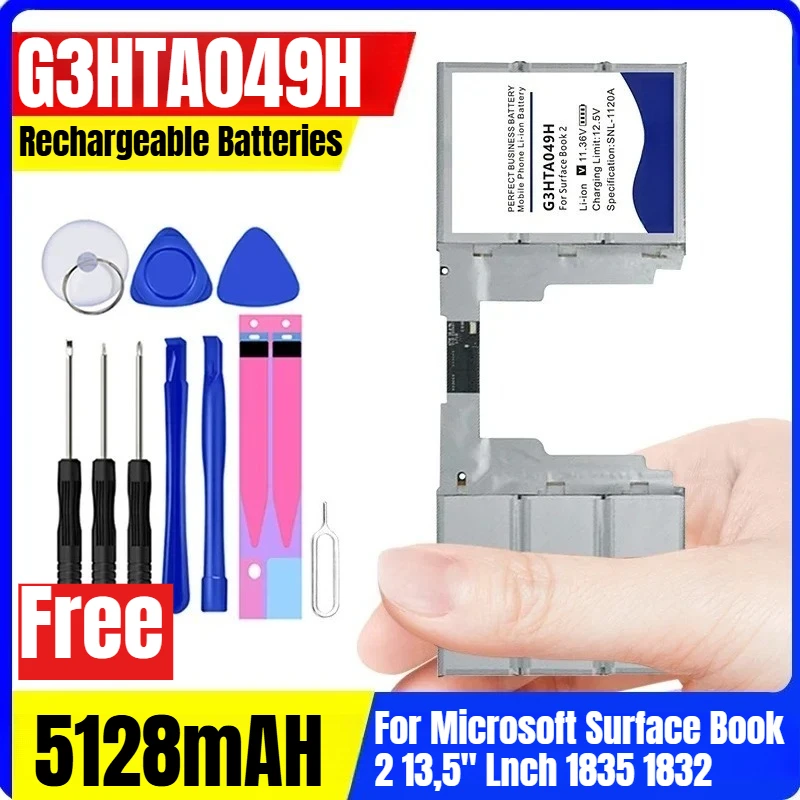 

G3HTA049H 5128mAH Battery for Microsoft Surface Book 2 13,5" Lnch 1835 1832