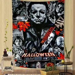 American Horror Movies Halloween Michael Myers Printed Large Wall Tapestry Hanging Tarot Hippie Wall Rugs Dorm Home Decor