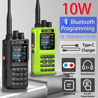 BinTolk Walkie Talkie BT8000 10W Shortwave Wireless Bluetooth Phone Programming Noise Reduction Flashing Portable AM FM CB Radio