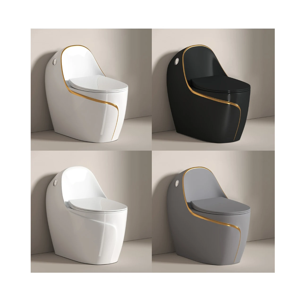 Color Sanitary Ware Easy to Clean Glazed Siphonic Toilets Ceramic Bathroom Wc Ceramic Colored Toilet Bowl