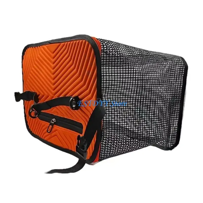 

G6DE Fishing Storage Cage Portable Mesh Fishing Bucket Floating Fishing Basket Minnow Bucket Foldable Fishing Net