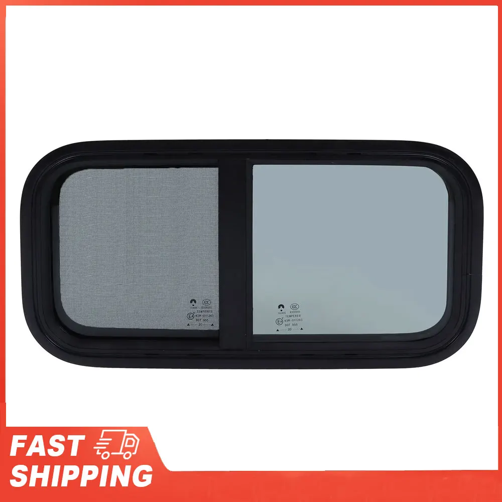 600x300mm RV Window with Screen Vertical Horizontal Sliding for Campers Trailers Construction Vehicles