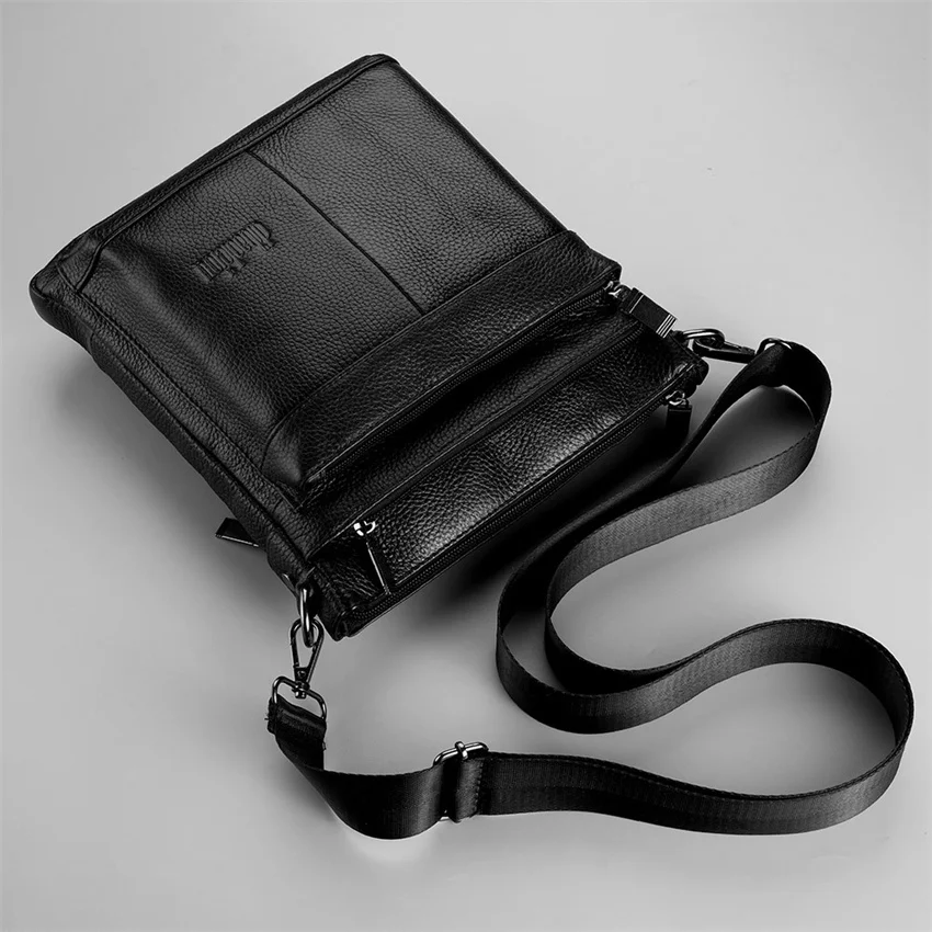 Cow Leather Retro Utility Gadget Organizer Outdoor Man Waist Bag Pouch Vest Pack Purse Mobile Phone Case Shoulder Crossbody Bag