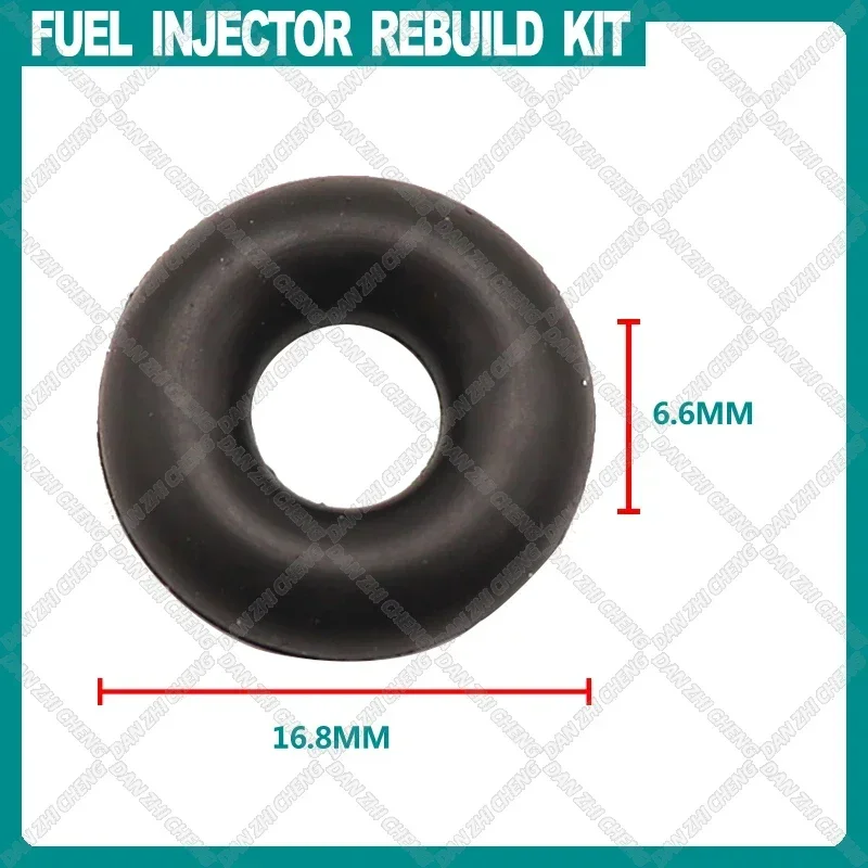 Fuel Injector Seal & Grommet Kit 500 Pcs Fluorine Rubber for Injector Seals & Filters Kit (23250-28030 23250-28070)