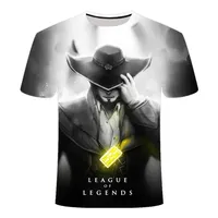 2025 Black Casual Style 3D Printed League of Legends T-shirt Fire Baron Esports Game Clothing Men's and Women's T-shirt Short Sl