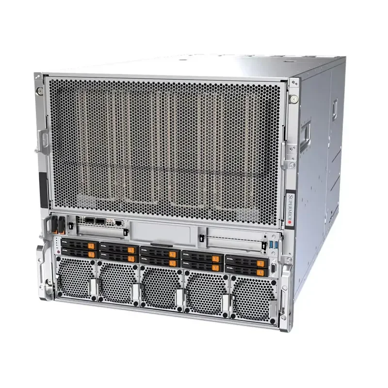AI 10U Rack Server Xeon GPU SuperServer SYS-A22GA-NBRT Dual Processor 8 GPUs deep learning training and inference for