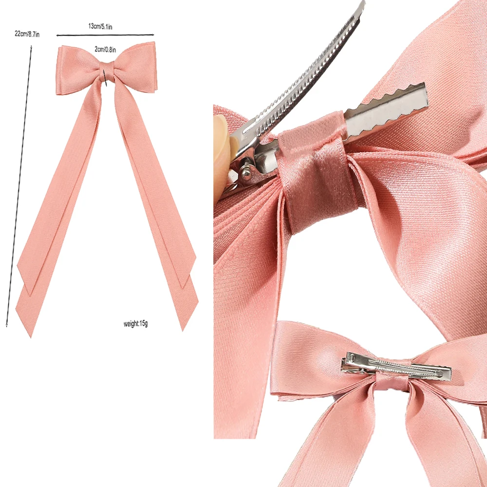 3pcs 달콤한 리본 더블 레이어 나비 활 플로트 공주 머리핀 새로운 발레 스타일 소녀 헤어 액세서리