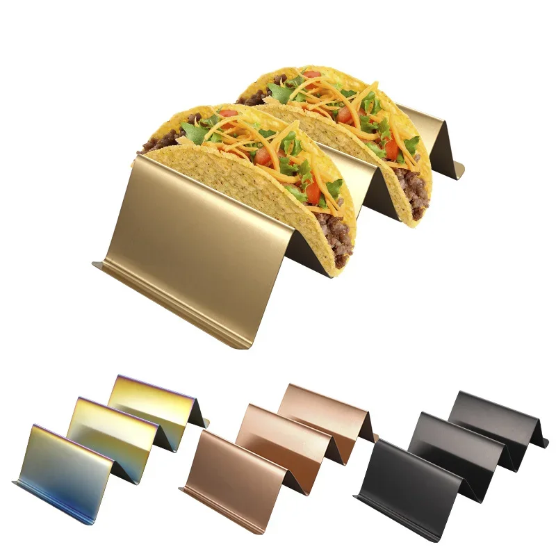 Taco Holder Stainless Steel Taco Stand Rack Tray Oven Safe For Baking, Dishwasher And Grill Safe Kitchen Dining Tableware