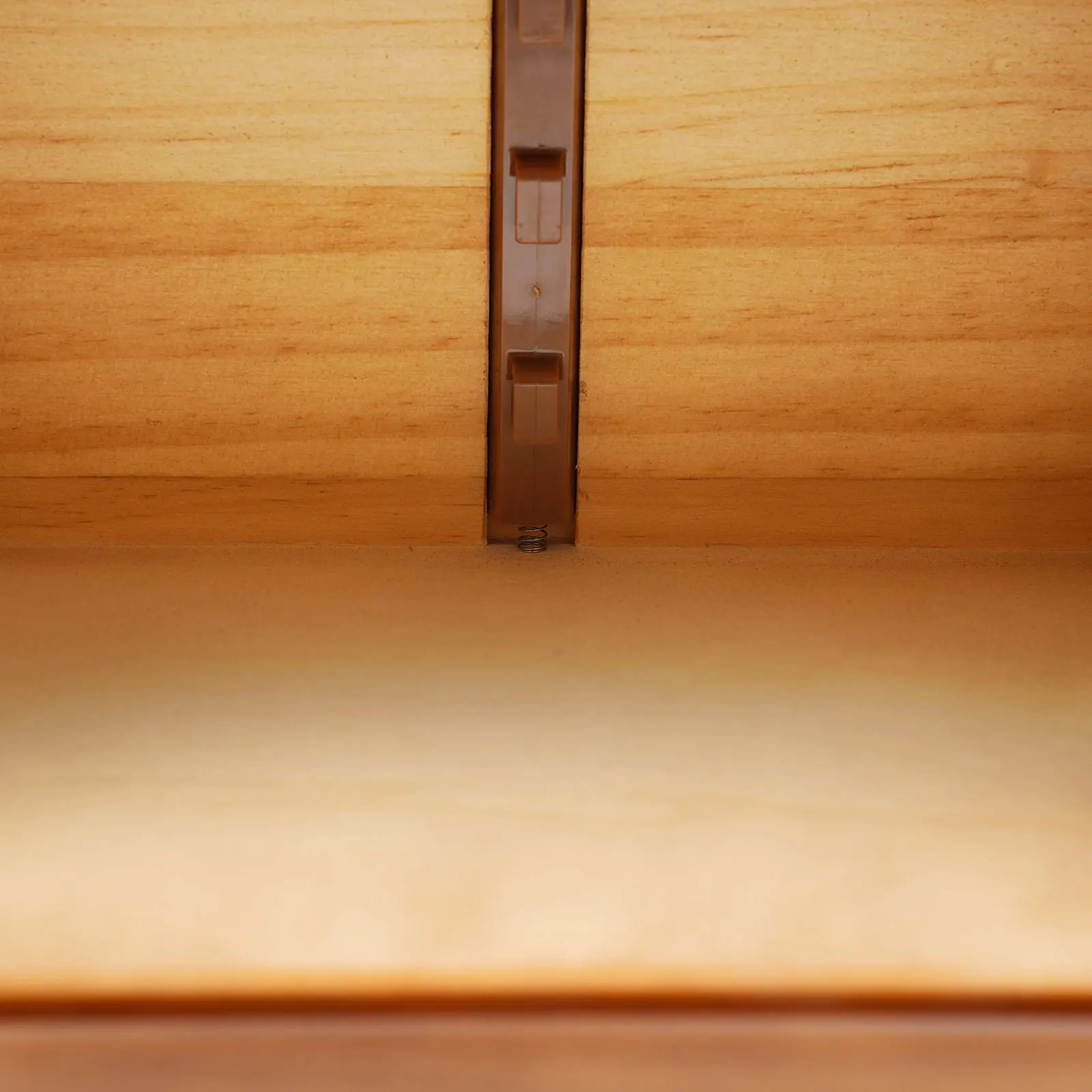 6-lagige braune Schmuckschatulle aus Holz, 29,5 x 18,5 x 25 cm, mit Spiegel-Sicherheitsriegel, zum Aufbewahren von Anhängern, Armbändern, Broschen und Halsketten – Detail 8