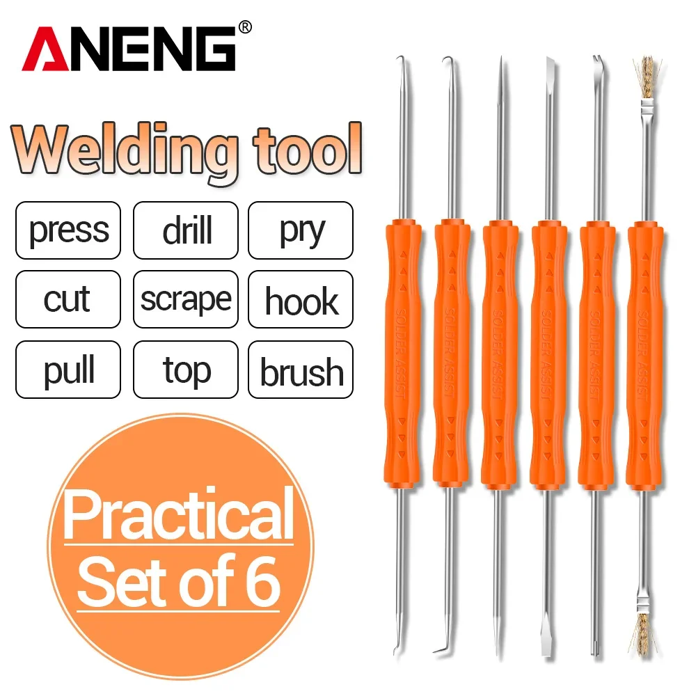 ANENG Electric Soldering Iron Accessories 6-piece Desoldering Auxiliary Welding Electronic Repair Assistant Tester Tools