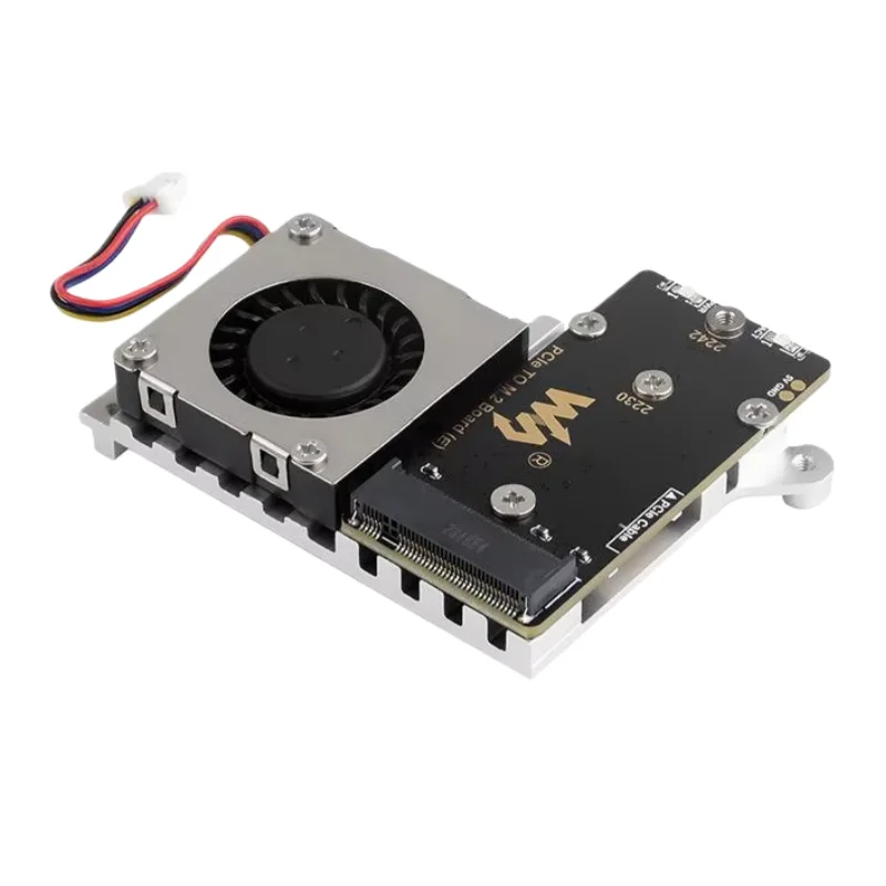 Waveshare Raspberry Pi 5th Generation PCIe M.2 Mini Adapter Board Solid State Drive Expansion Heatsink NVME Protocol 180 Days