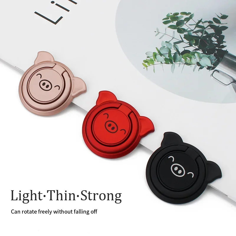 

Universal Mobile Phone Finger Ring Cartoon Cute Pig Holder Smartphone Sticker Stand Ring Buckle Cellphone Rack for iPhone Xiaomi