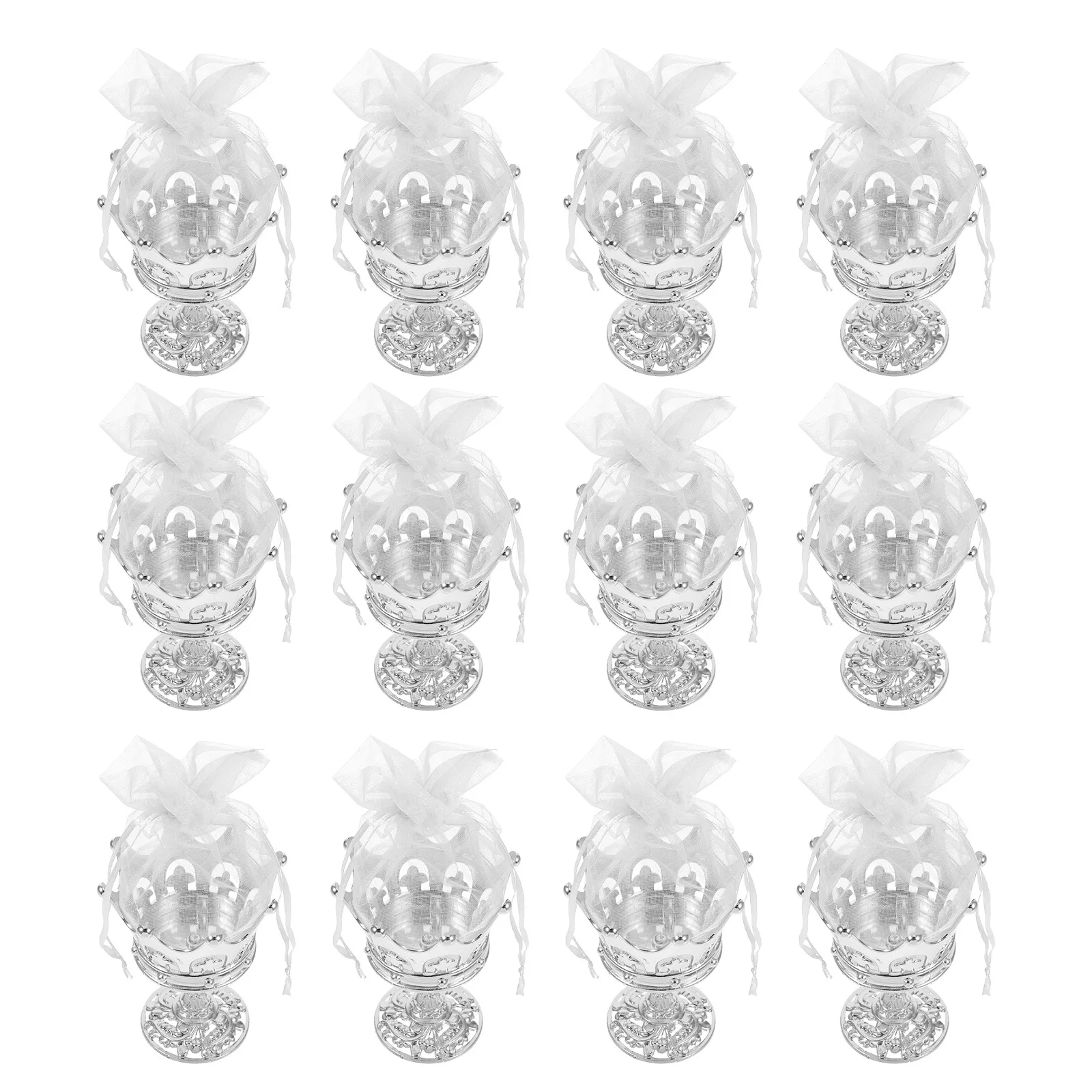 

12Pcs Princess Boxes Drawstring Pouch Wedding Birthday Party Favor Decorative Candy Holder Christmas Baby Shower
