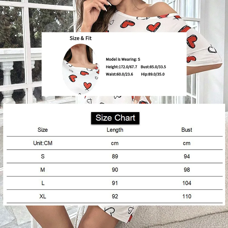 Women\'s Nightgown Short Sleeve Sleepwear Soft Comfy Nightdress Short Sleeve Nightshirt Home Clothing Ladies Loungewear Nightwear