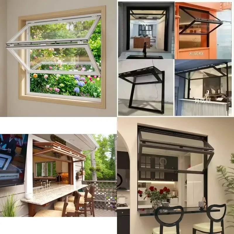 Beautiful Aluminum Alloy Folding Windows for Flower Shops and Milk Tea Shops